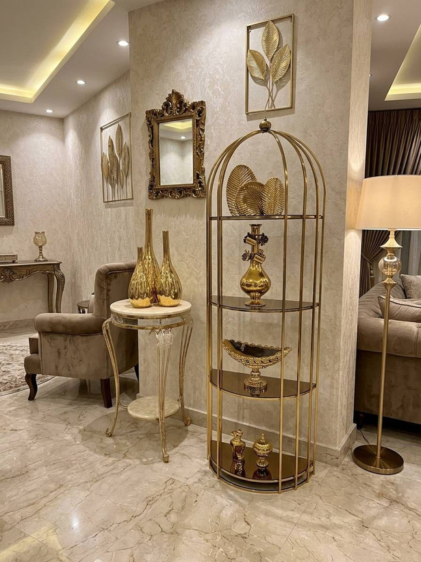 ویترین مدل نیم کره فلزی رنگ ثابت